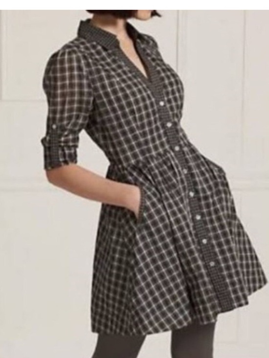 Moulinette Soeurs Dresses & Skirts - Moulinette Soeurs Plaid Dress Sz 12 Shirt Dress